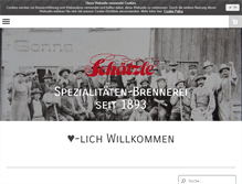 Tablet Screenshot of brennerei-schaetzle.de